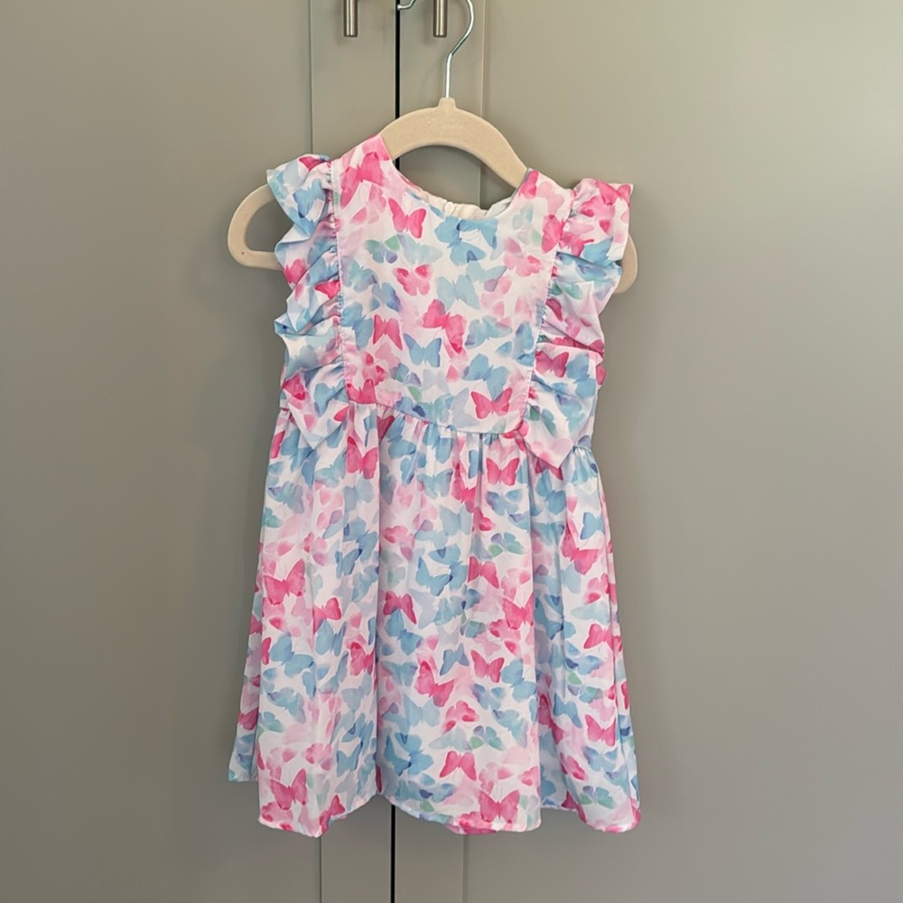 White Butterfly Dress (24months)